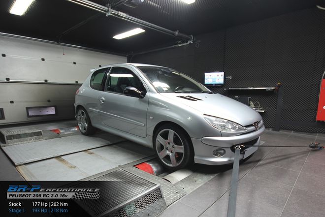 Peugeot 206 2 0 16v RC Stage 1 BR Performance Professionele Chiptuning