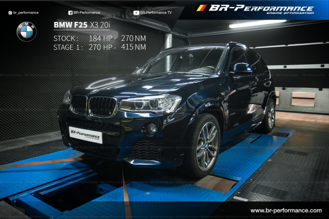 BMW X3 F25 xDrive 20i stage 1 - BR-Performance - Motor optimisation