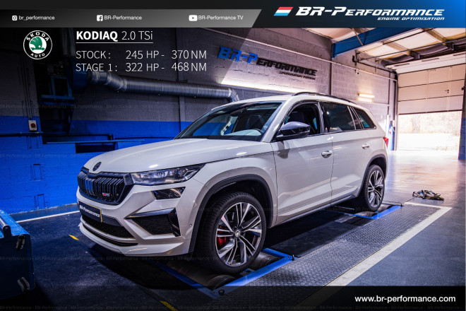 This Skoda Kodiaq with stage 1 remap generates 250 Bhp